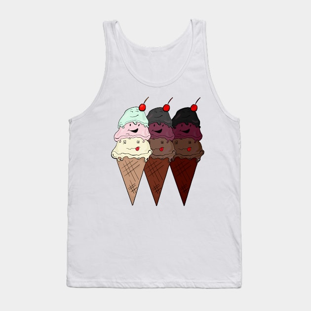 Ice Cream Emotions Tank Top by Danispolez_illustrations